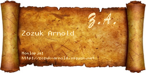 Zozuk Arnold névjegykártya