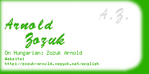 arnold zozuk business card